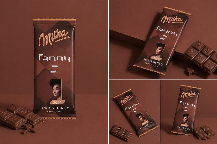 Tablette de chocolat personnalisée au prénom Fanny
